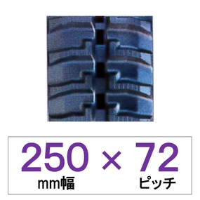 250幅 72ピッチ TN 運搬車・作業車用ゴムクローラー